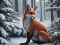 Fox (Red fox) - solo, nature, forest, winter, snow [mfi_9946].png